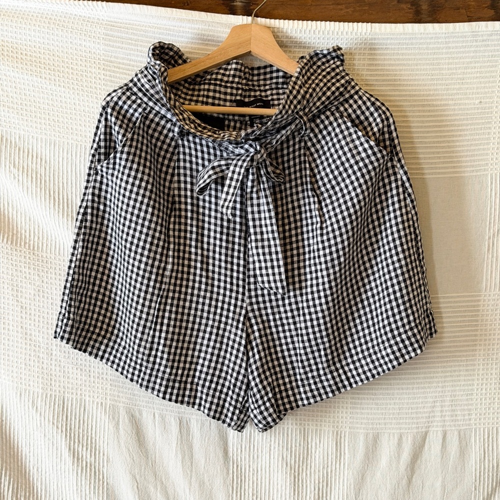 Who What Wear Monochrome Gingham Shorts